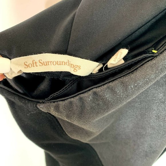 Soft Surroundings Size XS Leggings Brighton Suede Contract Stretch Pants Black - Picture 4 of 7